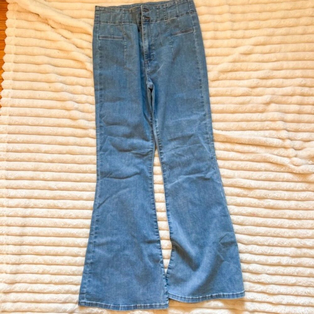 Altar'd State Light Blue Flared Jeans